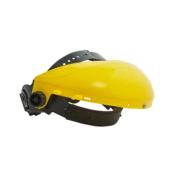 Casquete portavisor amarillo con Rachet
