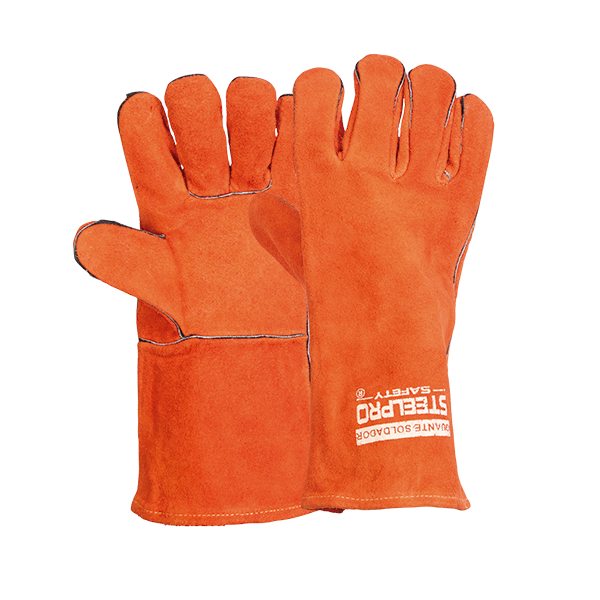 Guante SOLDADOR Naranja Largo 13"