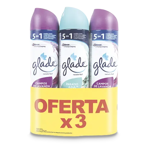 Ambientador Glade Aerosol surtido 400mlx3und