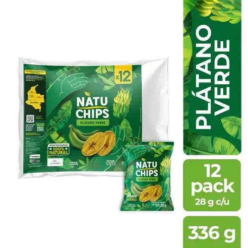 Plátano NATUCHIPS Verde 28g x 12und