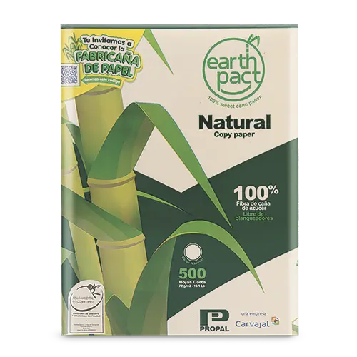 Resma de Papel Earth Pact Carta 500H-72G